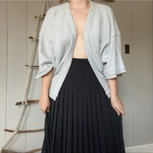 Anthropologie Maeve Gray Short Sleeve Cardigan